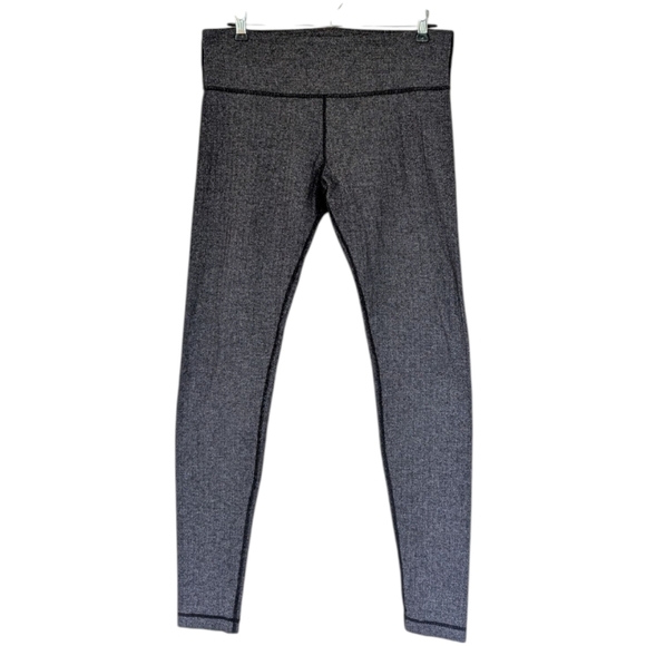 Lululemon Wunder Under Pant Low-Rise Heathered Herringbone Black 9/14 Women 10 - Picture 2 of 13